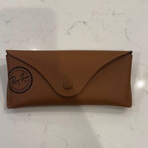 Ray-Ban Tan Leather Glasses Case